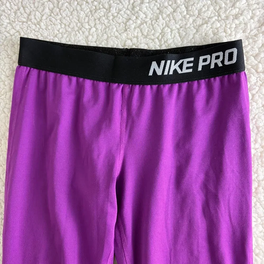 Nike Pro‎ Girls Leggings Size Medium Purple 22